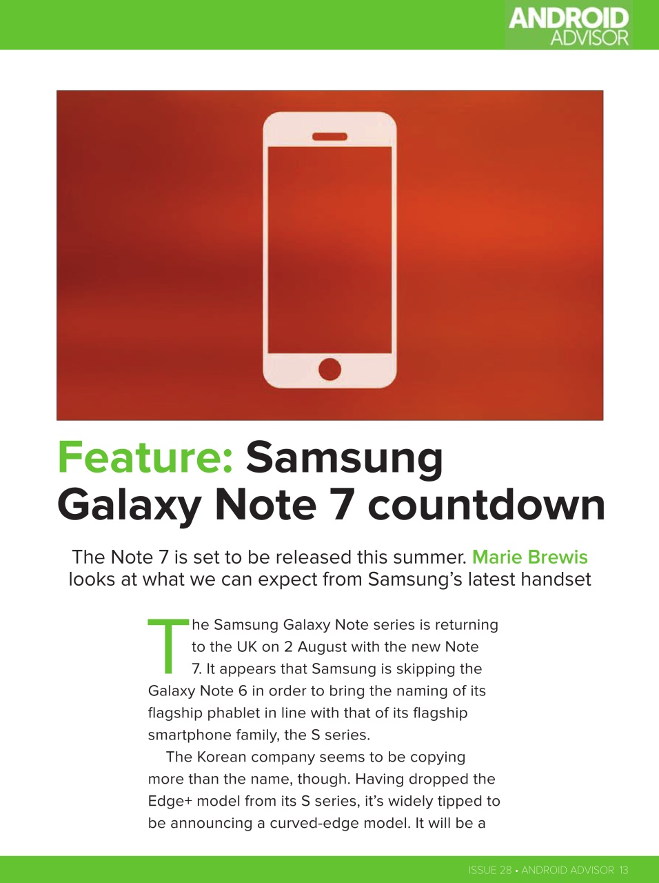 Android Advisor Preview Pages