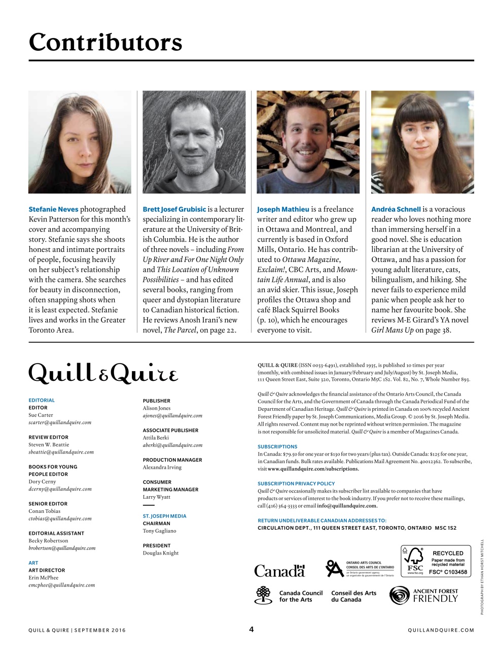 Quill & Quire Preview Pages