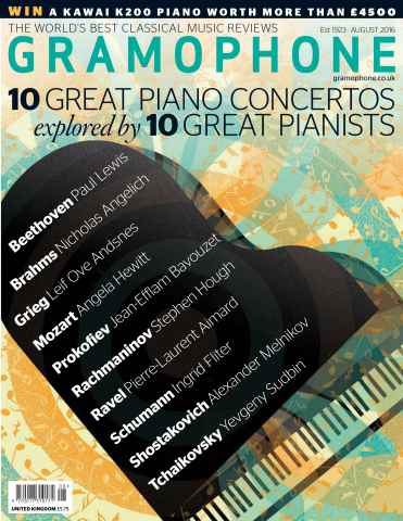 Gramophone issue August 2016