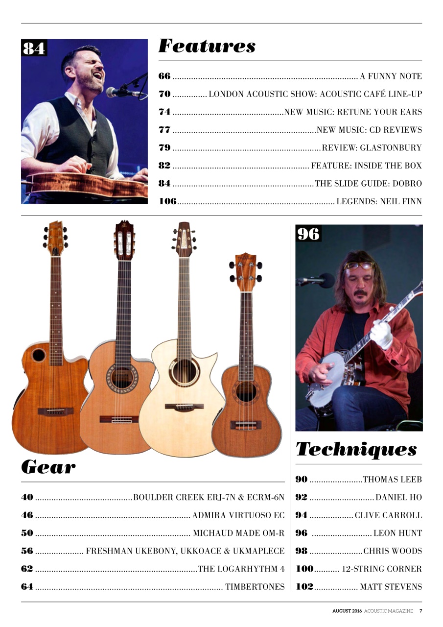 Acoustic Preview Pages