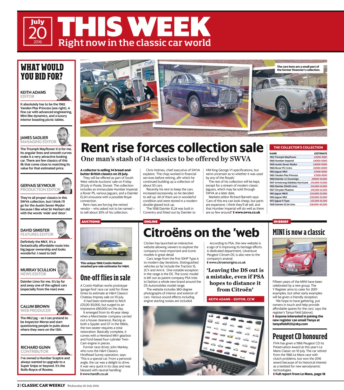Classic Car Weekly Preview Pages