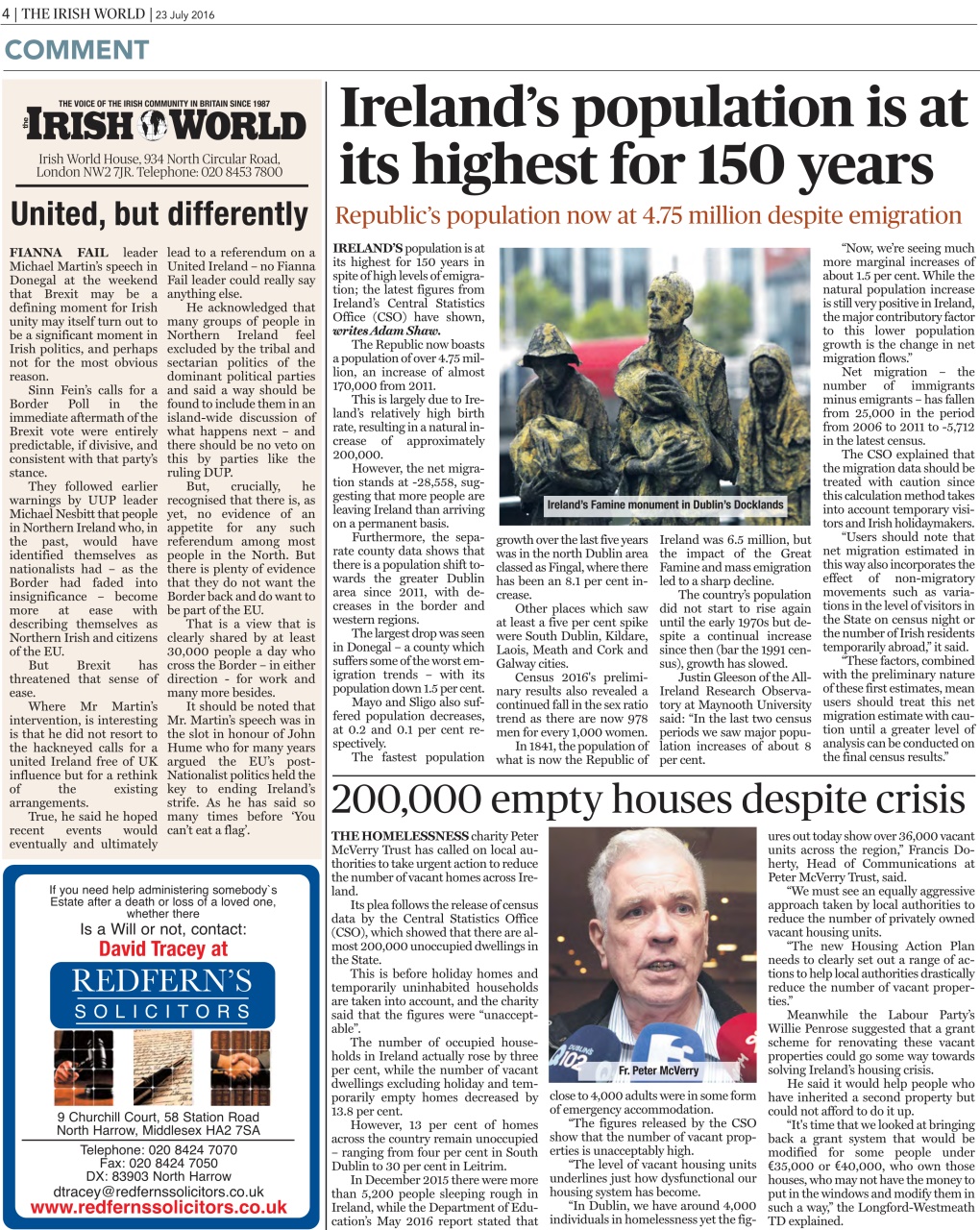 Irish World Preview Pages