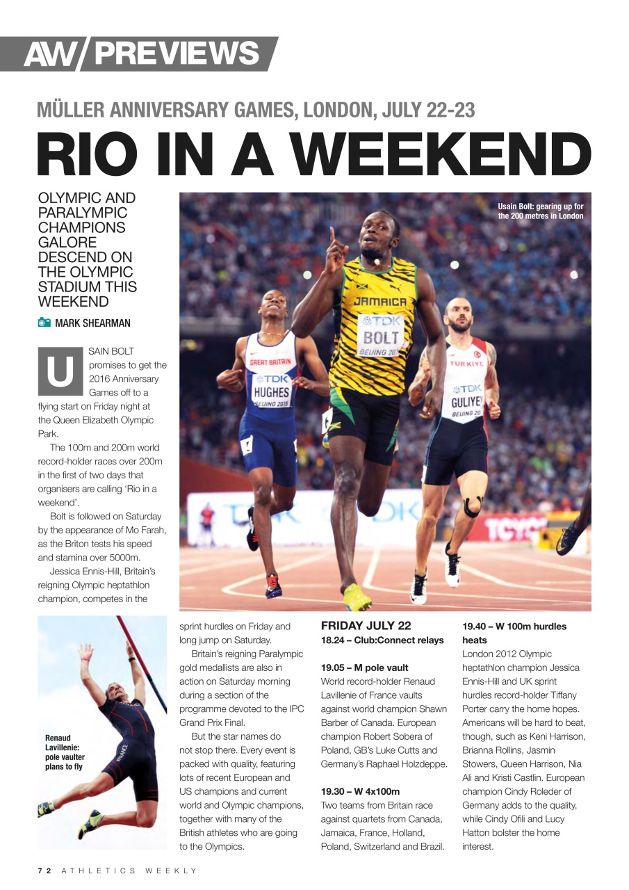 AW – Athletics Weekly Magazine Preview Pages