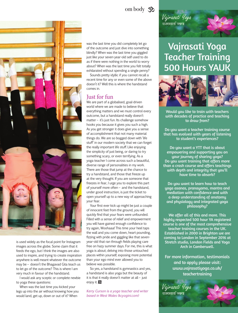 OM Yoga Magazine Preview Pages