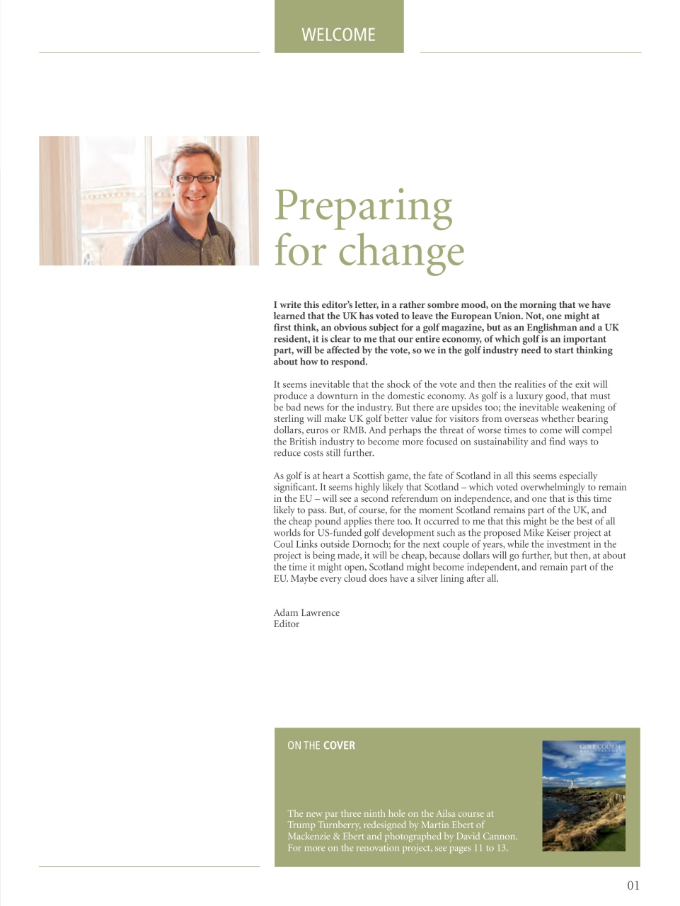 Golf Course Architecture Preview Pages