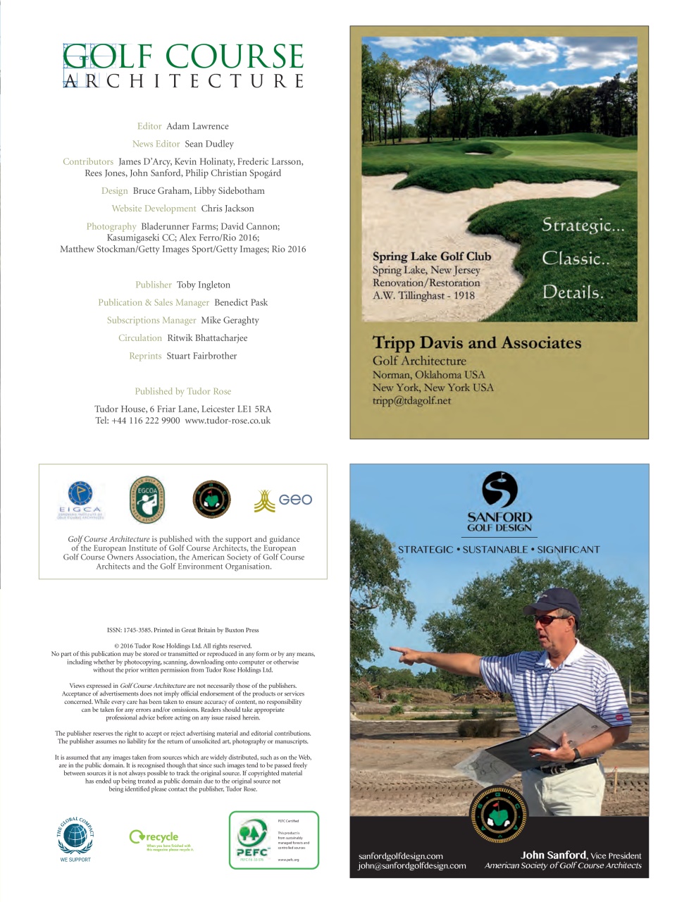 Golf Course Architecture Preview Pages