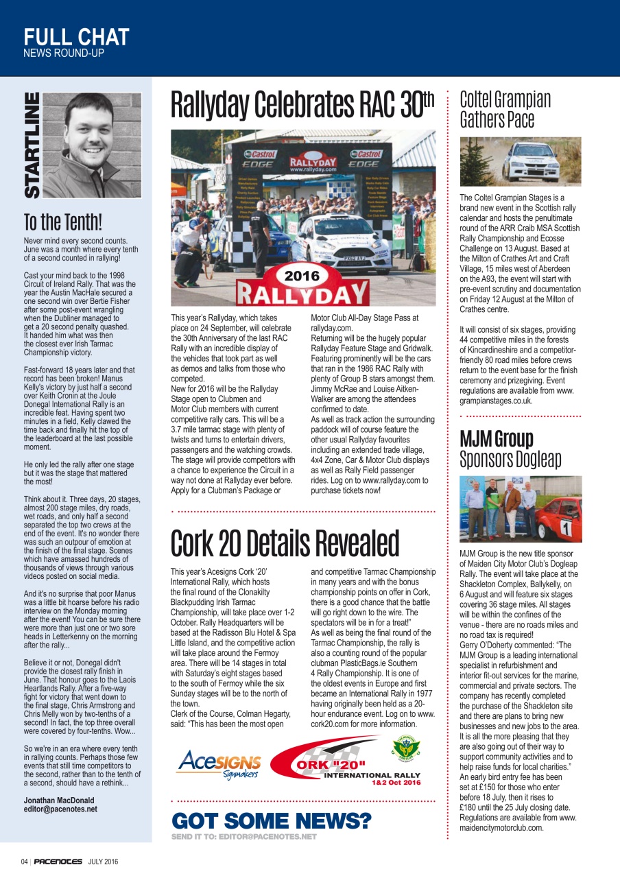Pacenotes Rally magazine Preview Pages