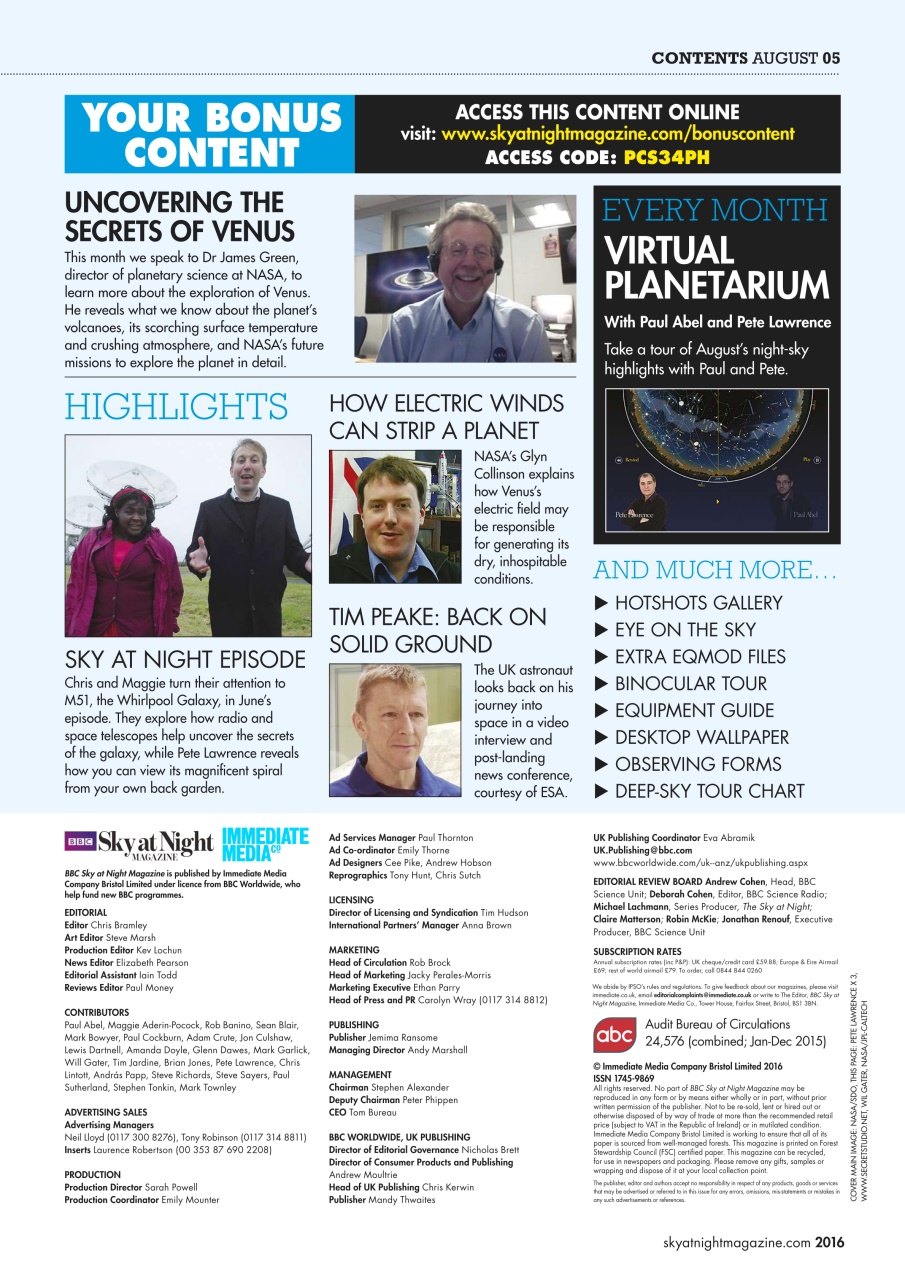 BBC Sky at Night Magazine Preview Pages