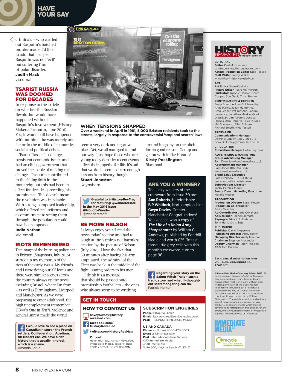 BBC History Revealed Magazine Preview Pages