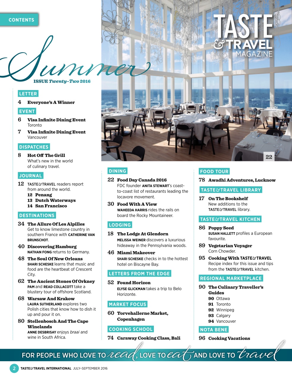 Taste & Travel International Preview Pages