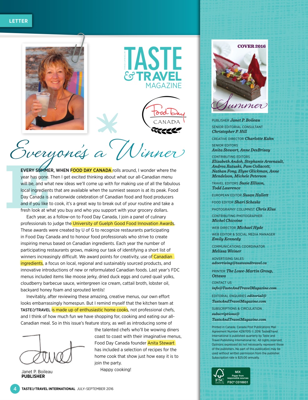 Taste & Travel International Preview Pages
