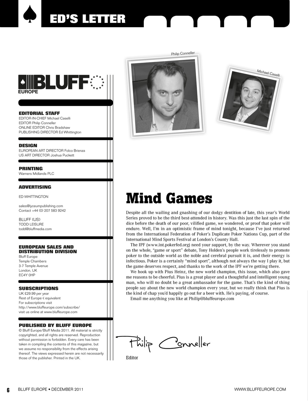 Bluff Europe Preview Pages