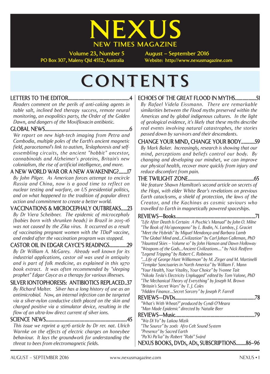 Nexus Magazine Preview Pages