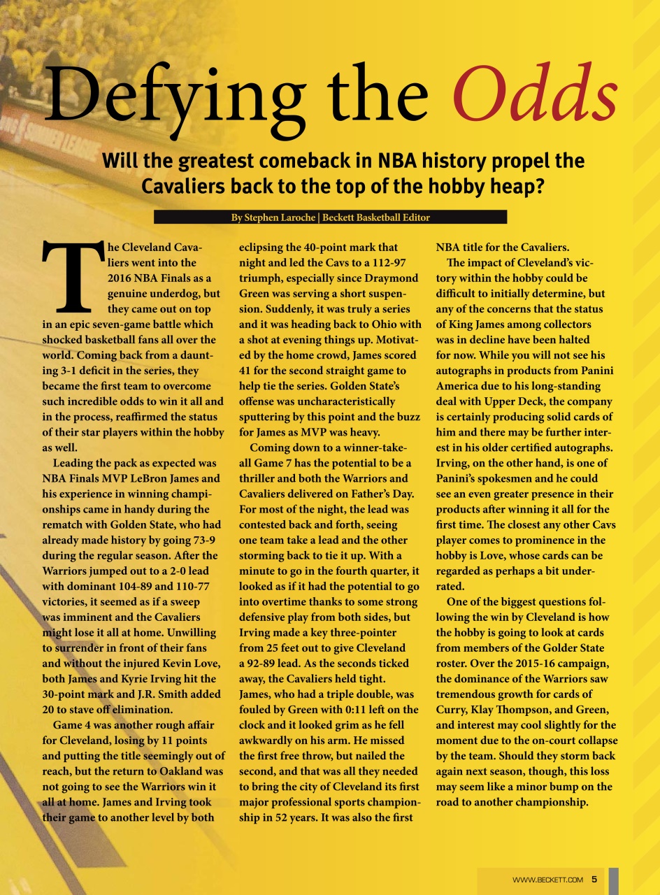 Beckett Basketball Magazine Preview Pages