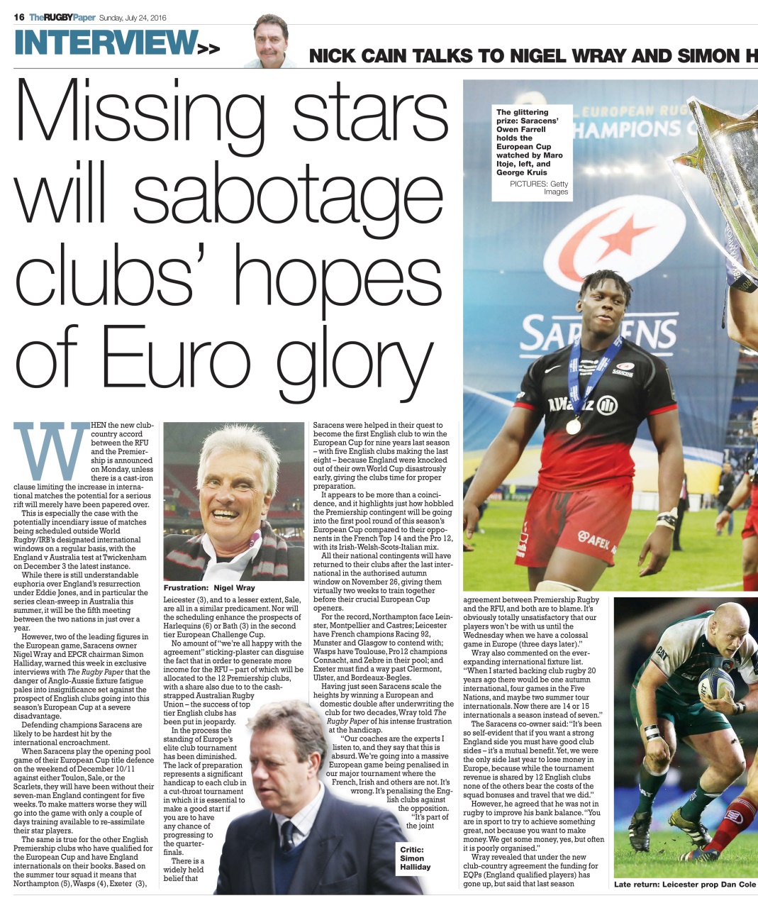 The Rugby Paper Preview Pages