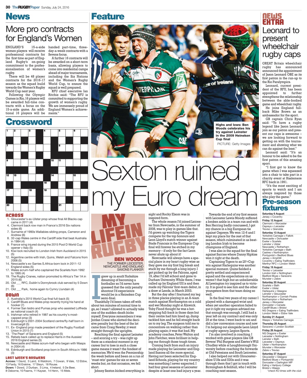 The Rugby Paper Preview Pages