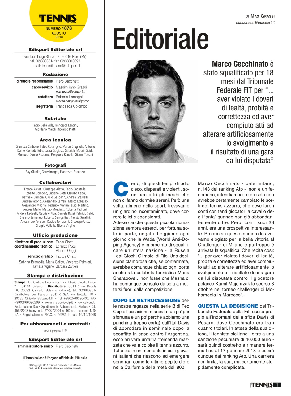 Il Tennis Italiano Preview Pages