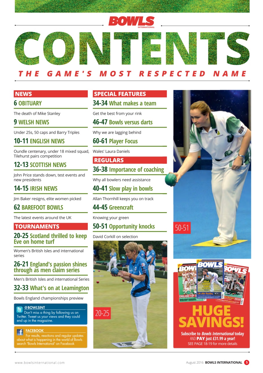 Bowls International Preview Pages