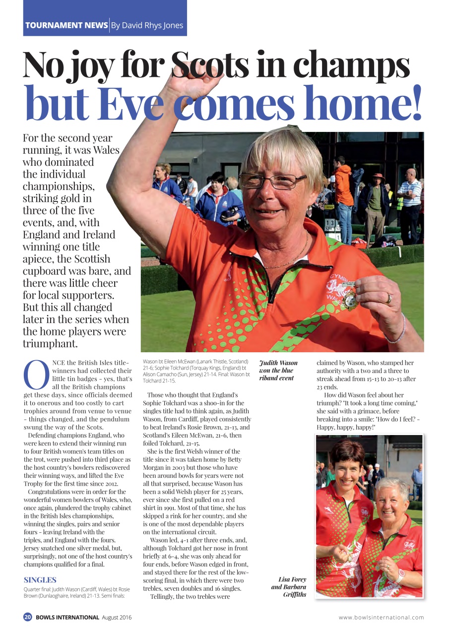 Bowls International Preview Pages