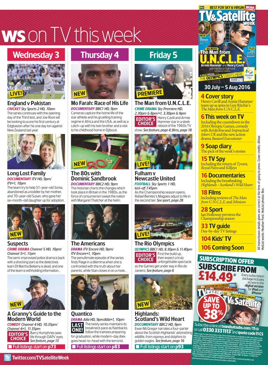 TV & Satellite Week Preview Pages