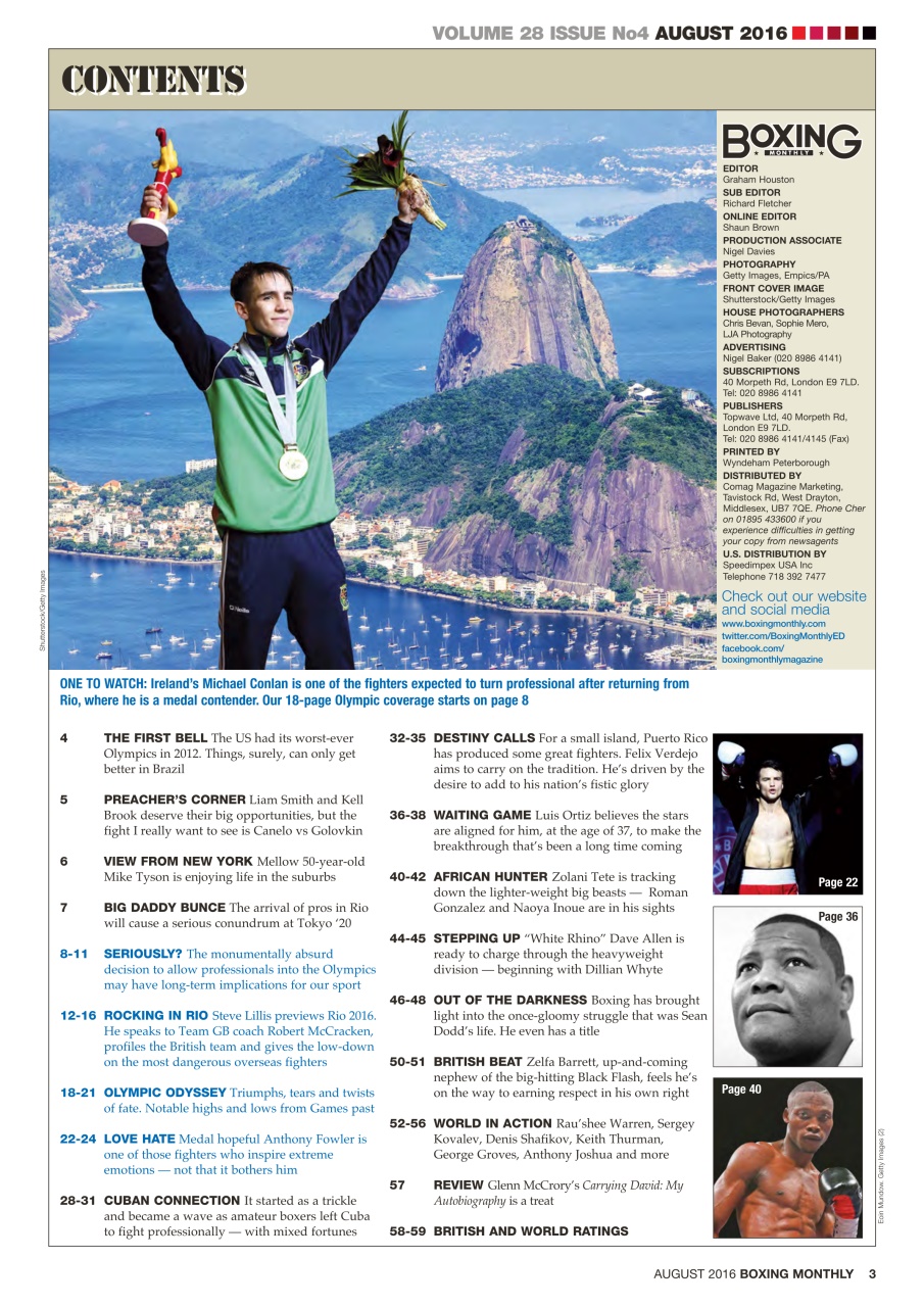 Boxing Monthly Preview Pages