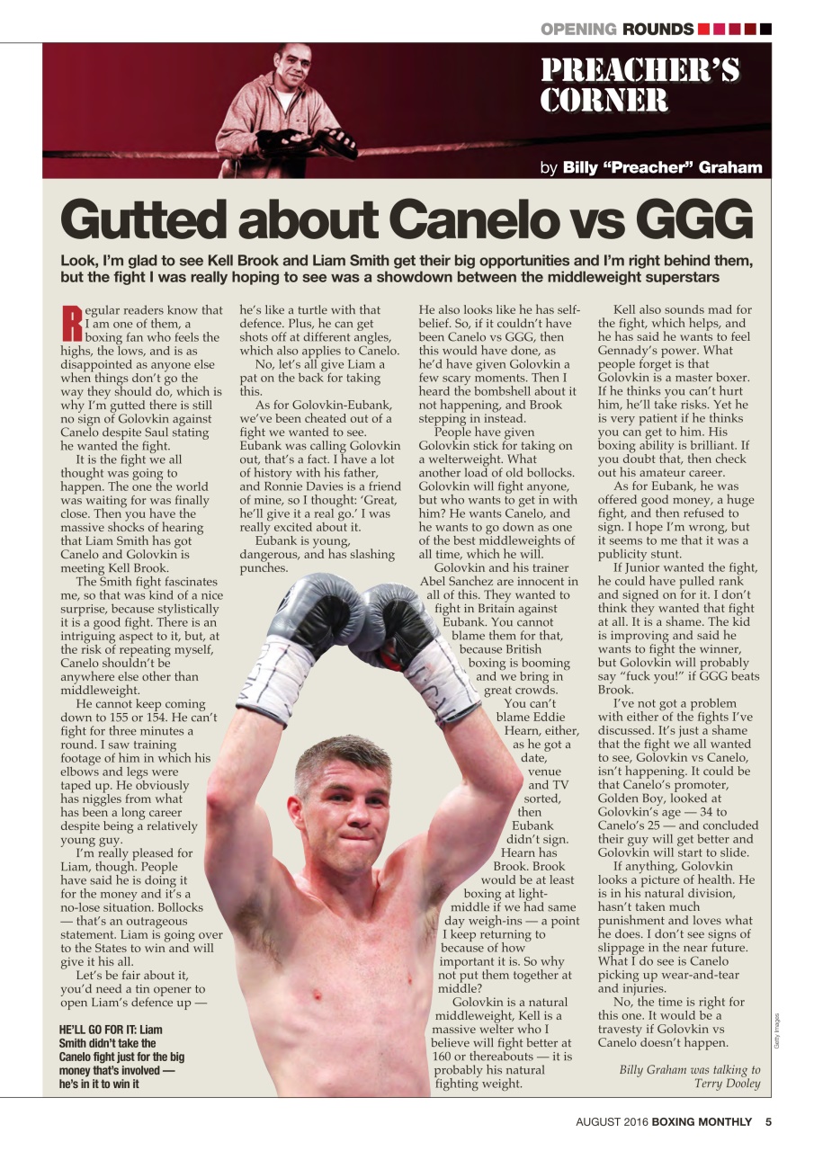Boxing Monthly Preview Pages