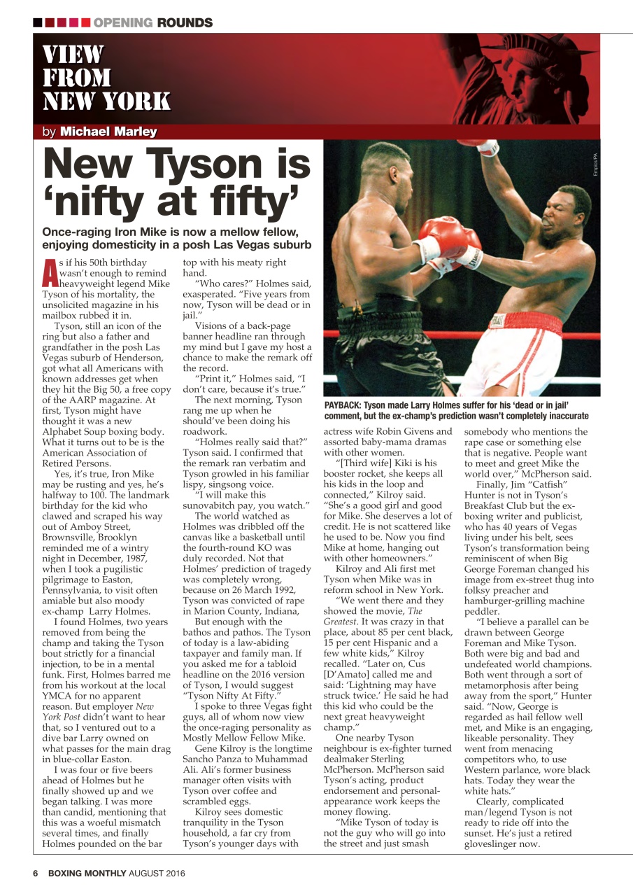 Boxing Monthly Preview Pages