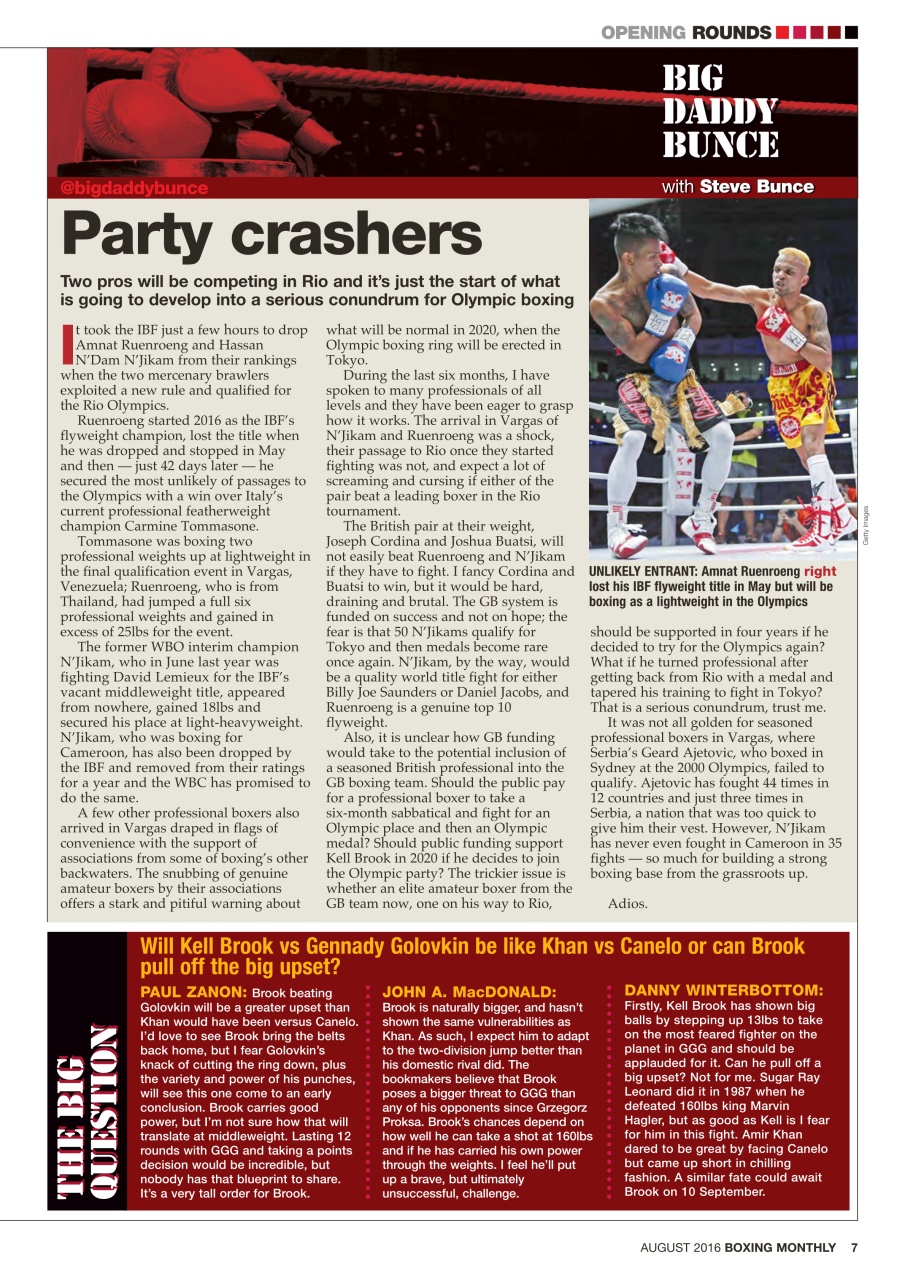 Boxing Monthly Preview Pages