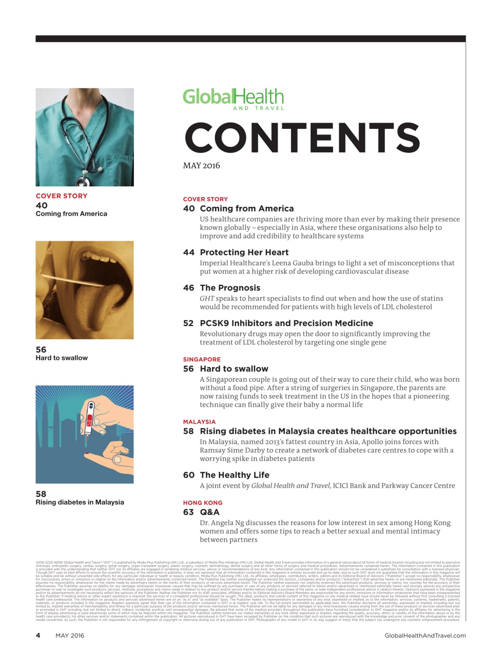 Global Health and Travel Preview Pages