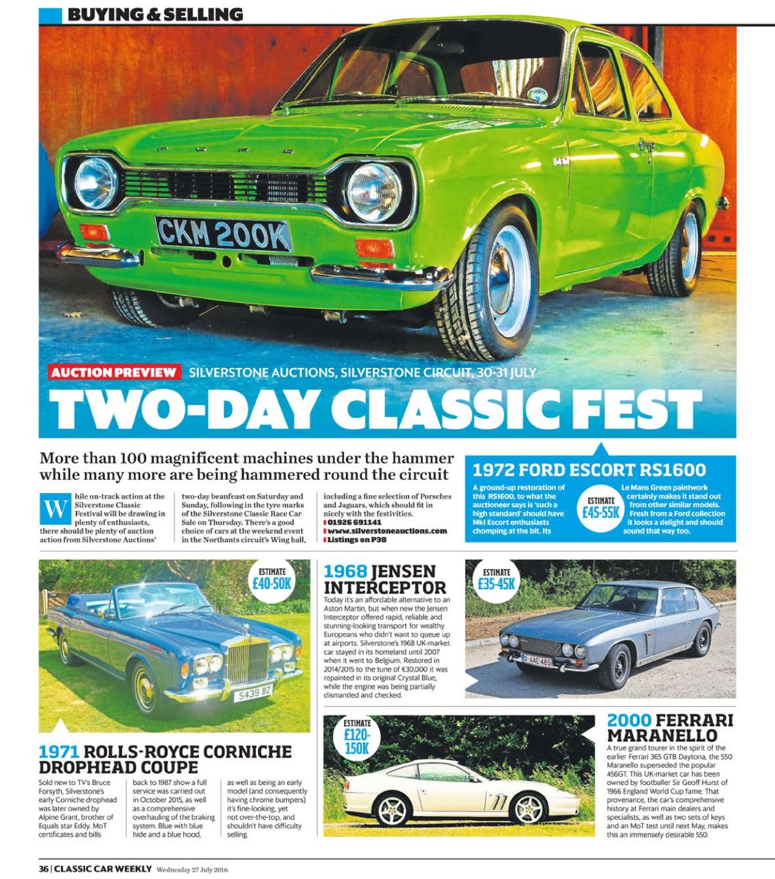 Classic Car Weekly Preview Pages