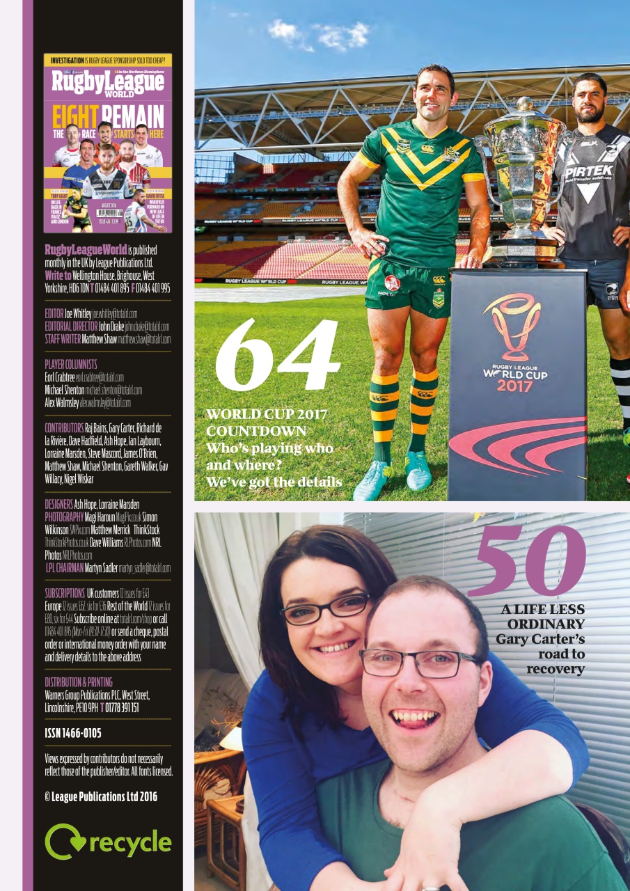 Rugby League World Preview Pages