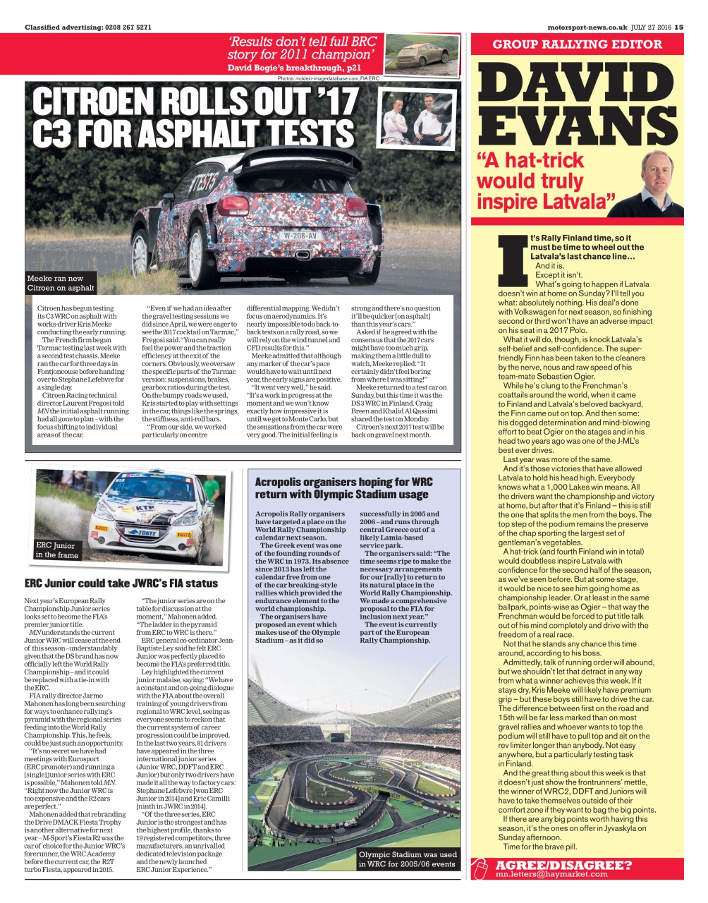 Motorsport News Preview Pages
