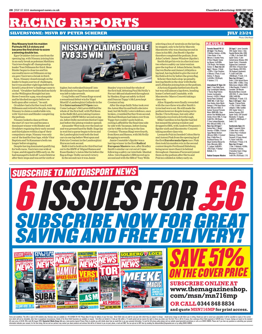 Motorsport News Preview Pages