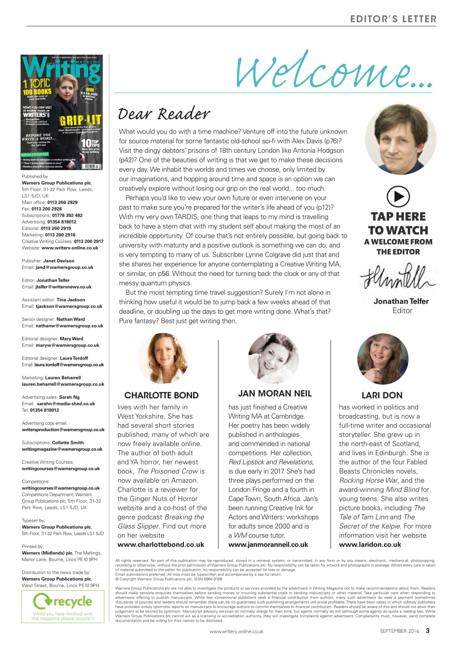 Writing Magazine Preview Pages