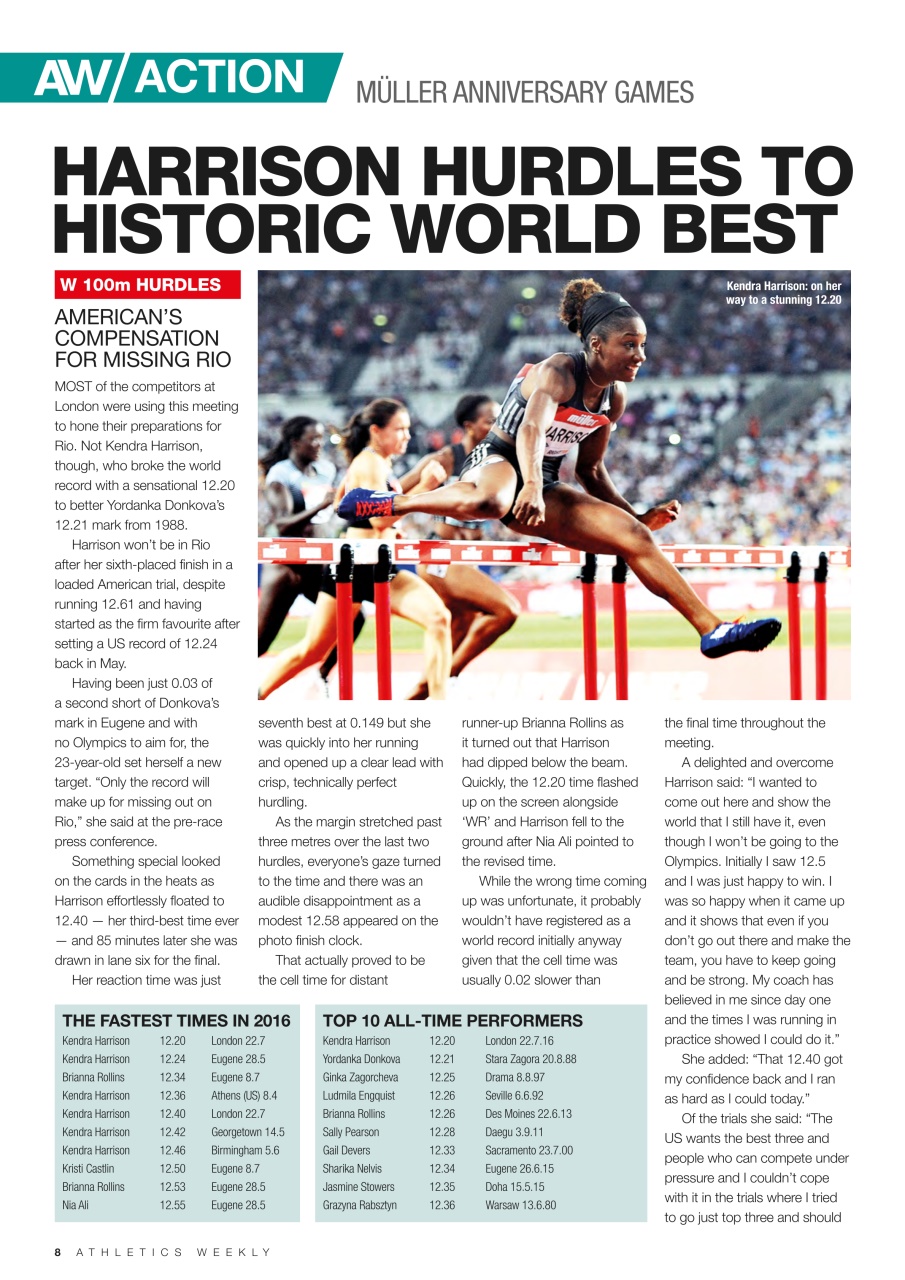 AW – Athletics Weekly Magazine Preview Pages