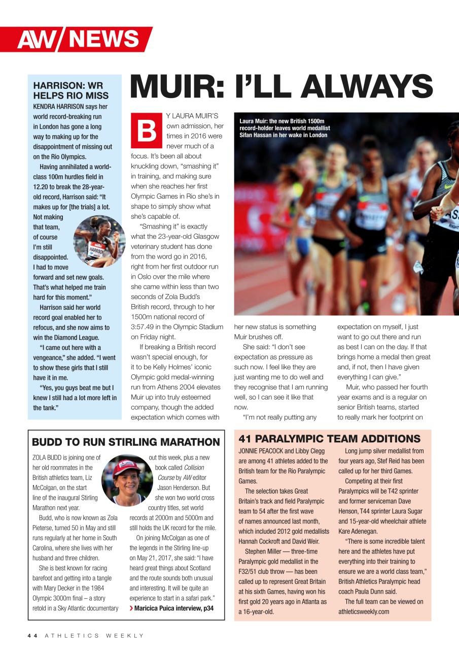 AW – Athletics Weekly Magazine Preview Pages