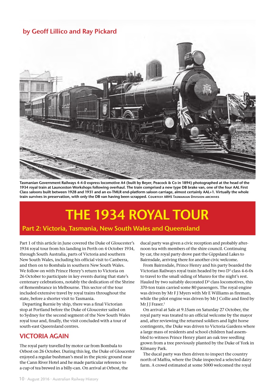 Australian Railway History Preview Pages