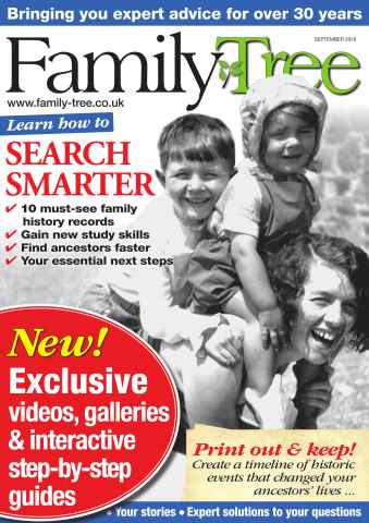 Family Tree issue Family Tree September 2016