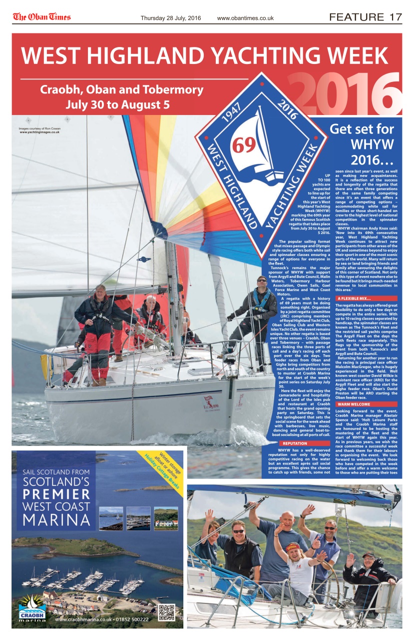 The Oban Times & Lochaber Times Preview Pages