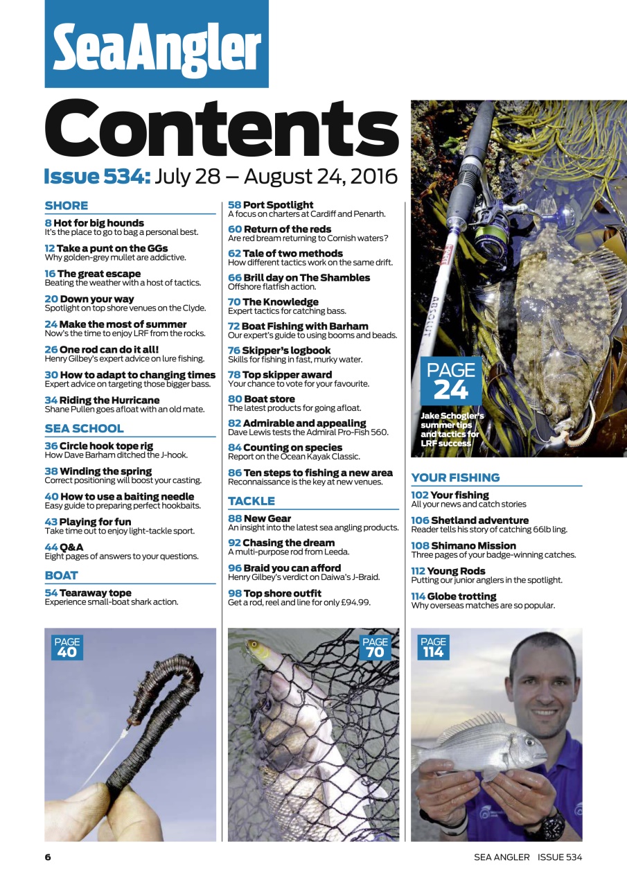 Sea Angler Preview Pages