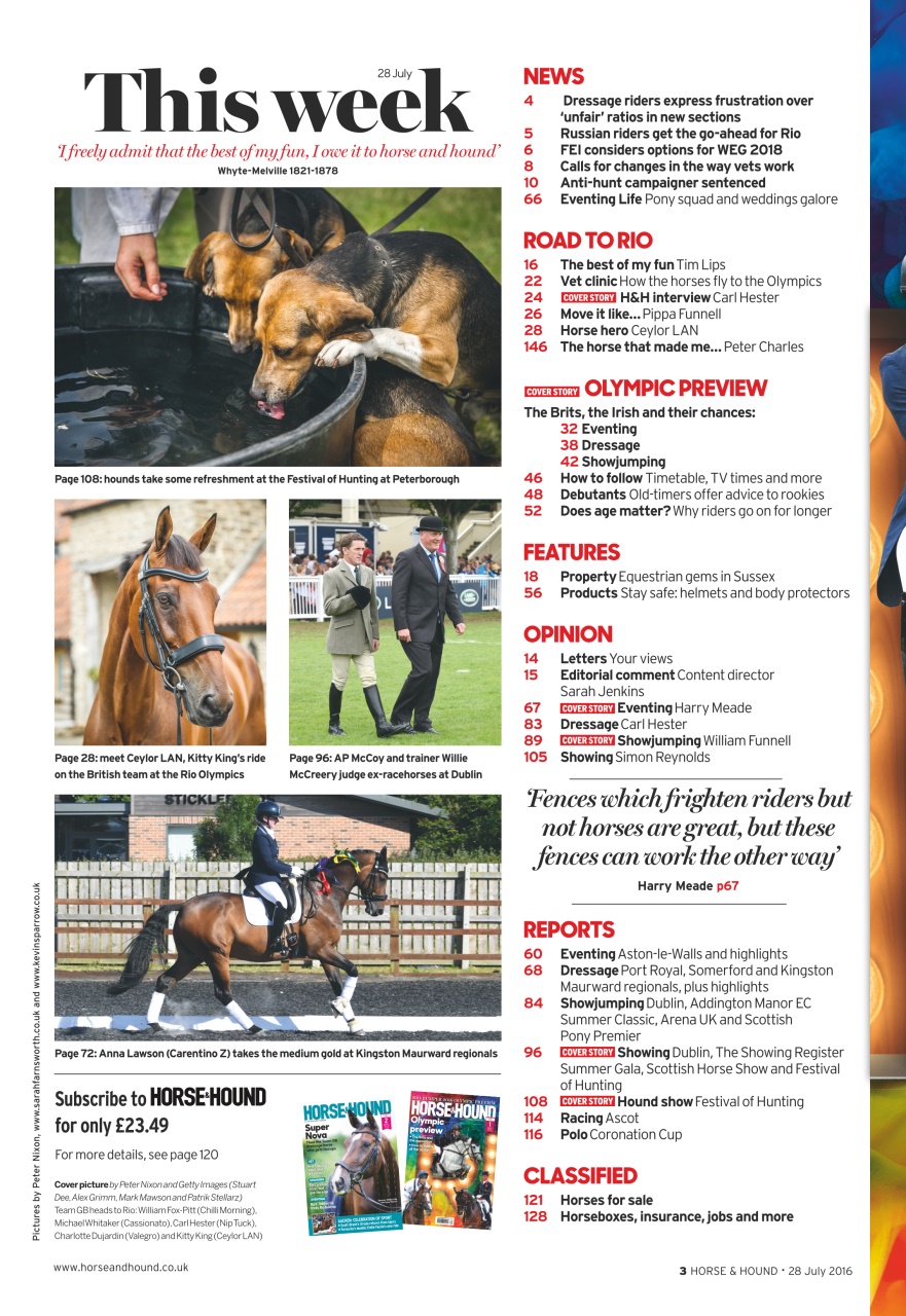 Horse & Hound Preview Pages