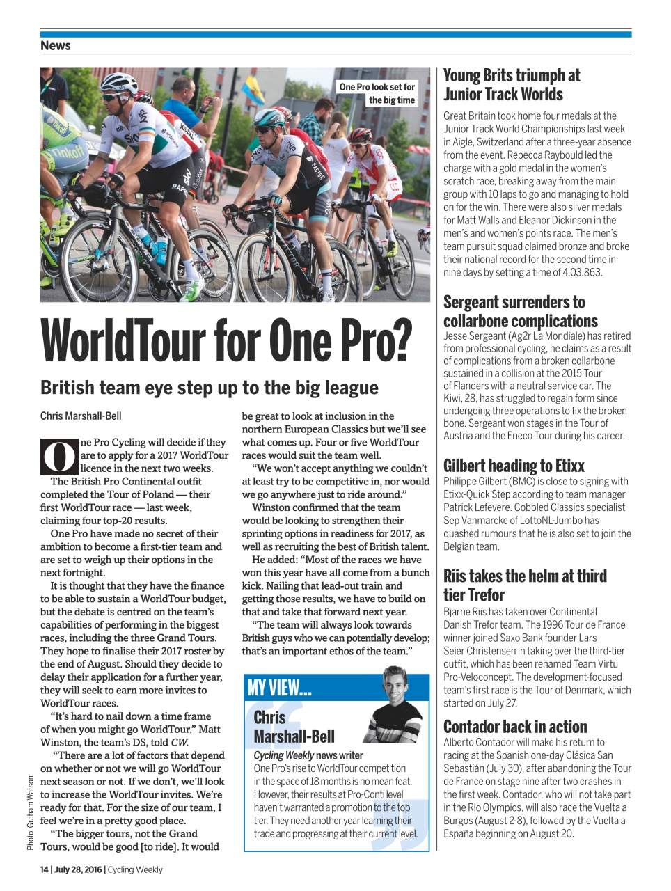 Cycling Weekly Preview Pages