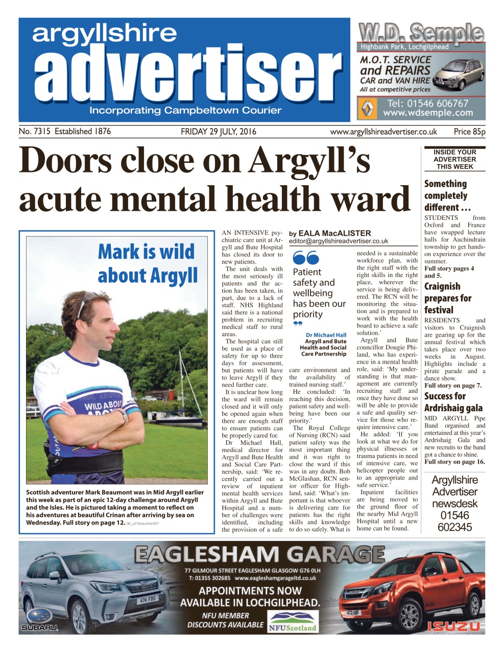 Argyllshire Advertiser Preview Pages