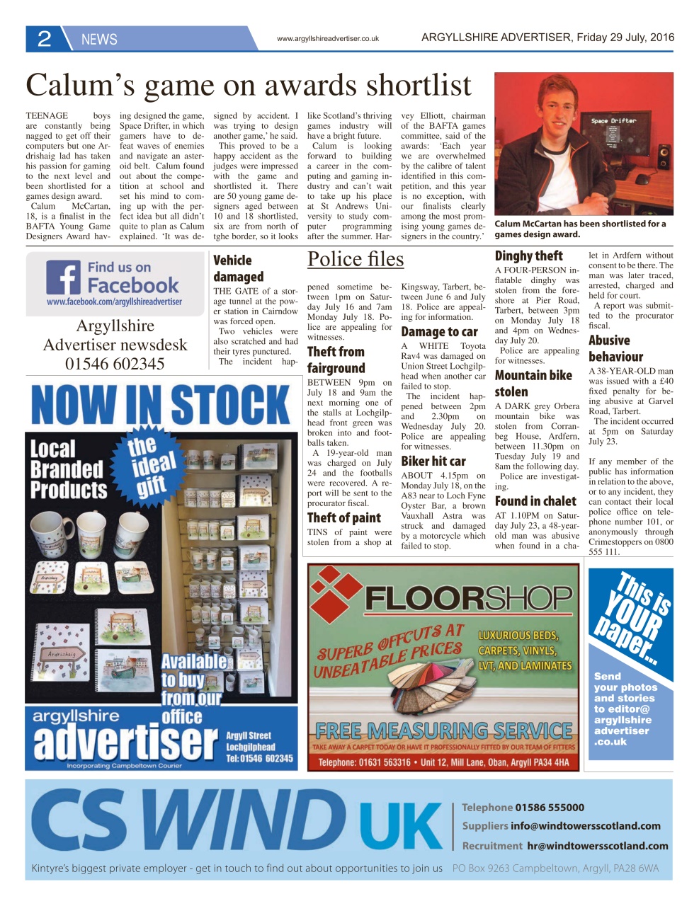 Argyllshire Advertiser Preview Pages