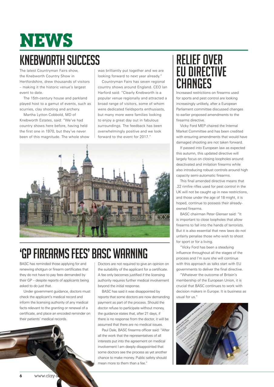 Clay Shooting Preview Pages