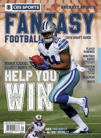 Beckett Football Magazine issue Fantasy Football Summer 2016