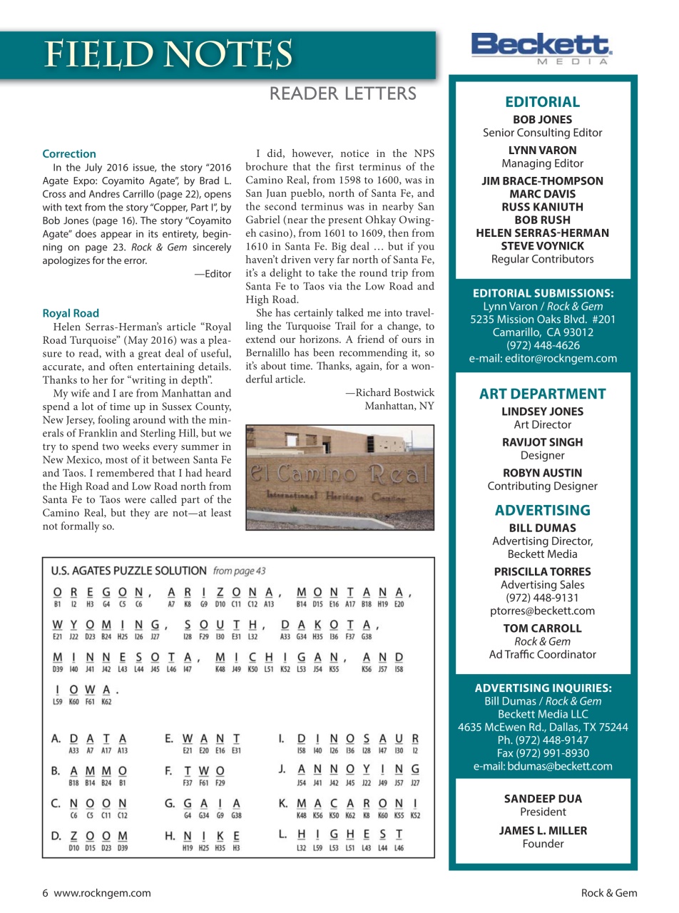 Rock&Gem Magazine Preview Pages