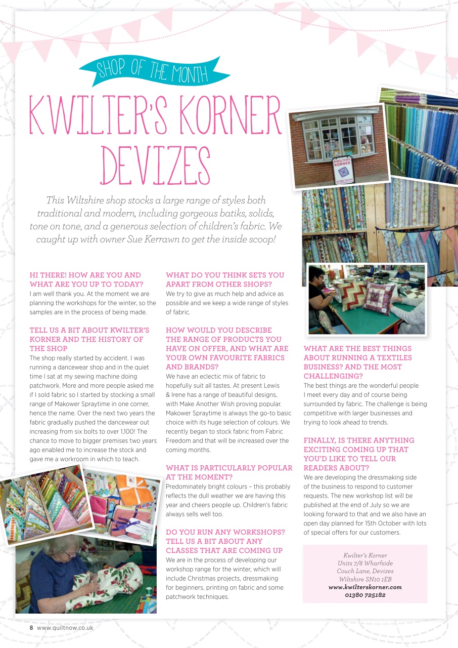 Quilt Now Preview Pages