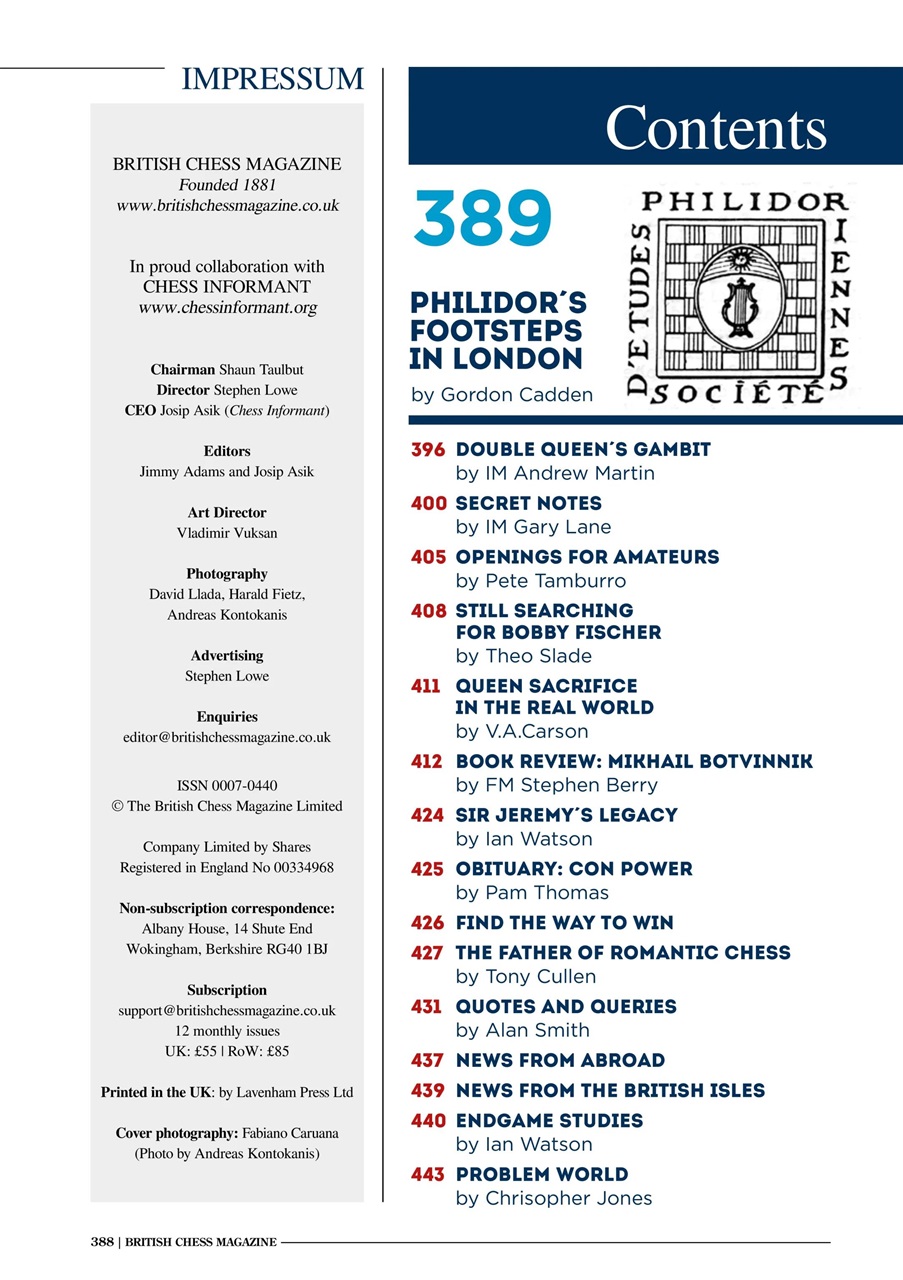 British Chess Magazine Preview Pages