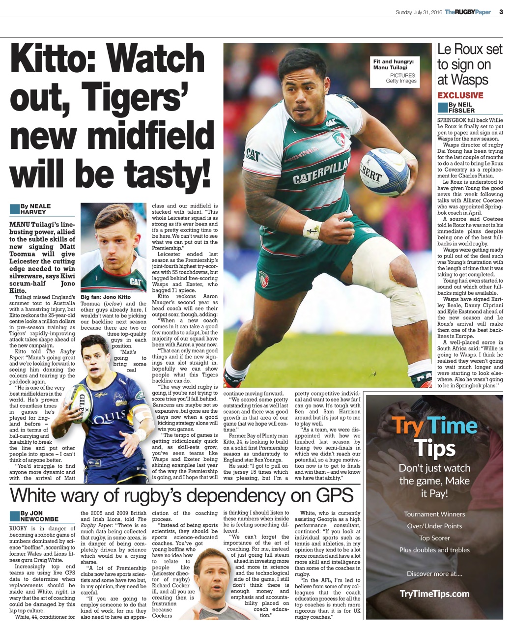 The Rugby Paper Preview Pages